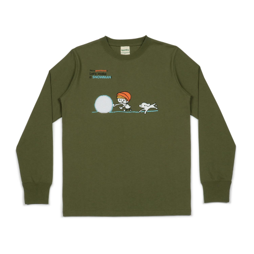 犬と少年 SNOWMAN ロングスリーブTシャツ｜ランドリーTシャツ公式通販