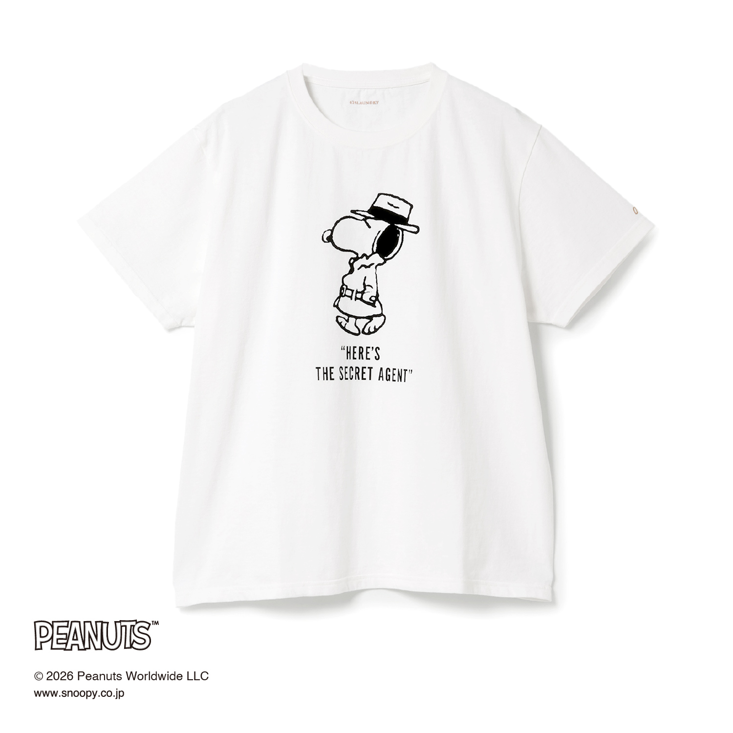 039】PEANUTS ASIC シークレットエージェント T-SHIRT｜ランドリーT