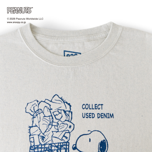 039】PEANUTS DENIM MIX リサイクル T-SHIRT｜ランドリーTシャツ公式通販